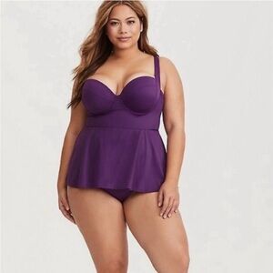 Purple Padded with built in Bra Swimsuit